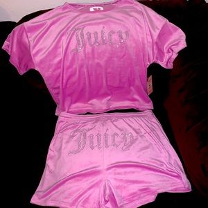 Velour Pink Juicy Couture Pajama Set